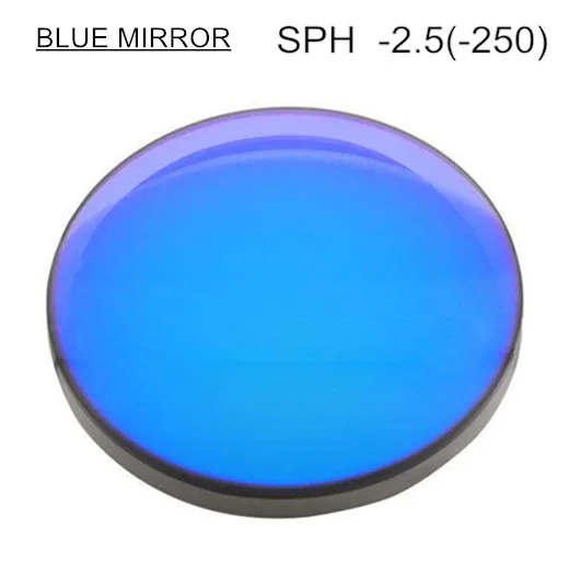 BLUE -2.5(-250) Очки по рецепту SPH-0,5 to-6,0 для близорукости Мужские Женские поляризованные зеркальные линзы солнцезащитные очки с диоптриями близорукие WP015 - Цвет линз: BLUE -2.5(-250)