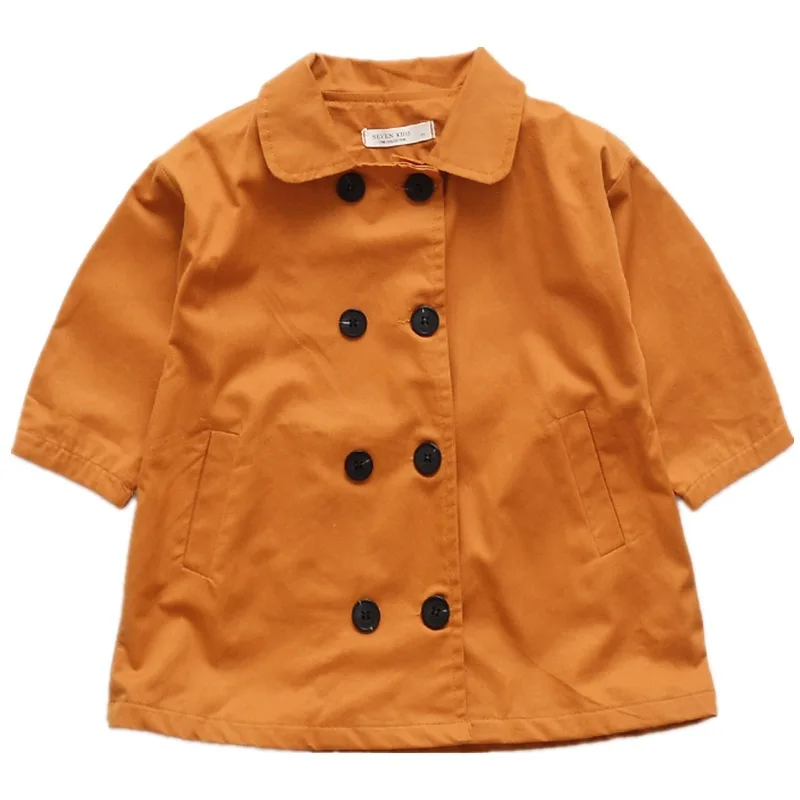 2018NEW осень детская одежда модное пальто для девочек длинные рукава Детская