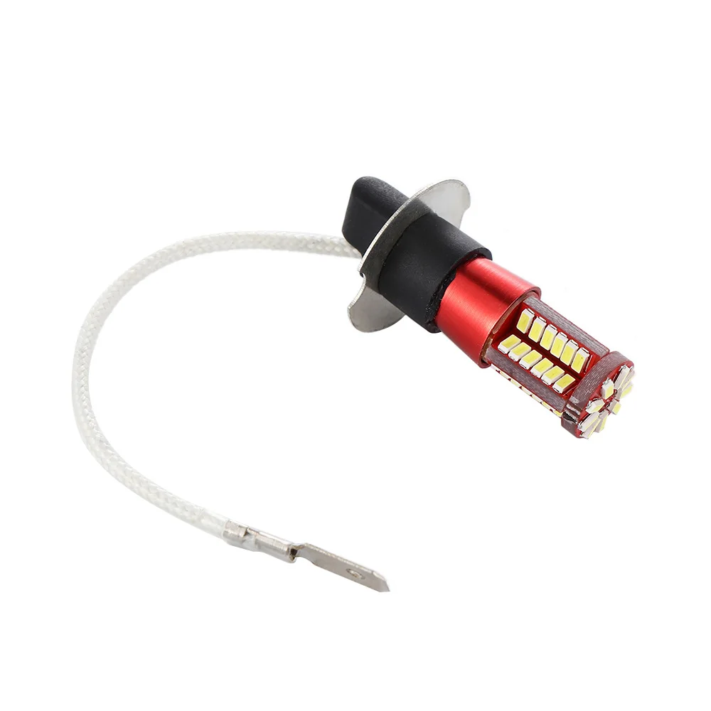 1 шт. супер яркий белый светодиодный фонарь H3 57 SMD 3014 лампа для противотуманных фар
