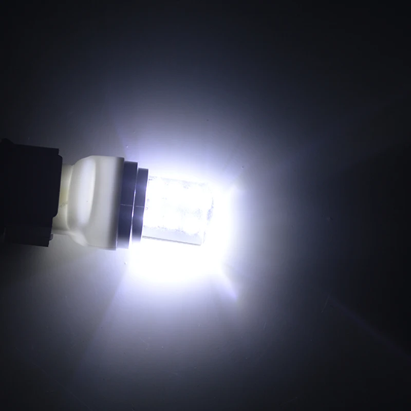 Flytop авто светодиодные лампы T20 2835SMD Blink силиконовый корпус 7443 12 чипов холодный