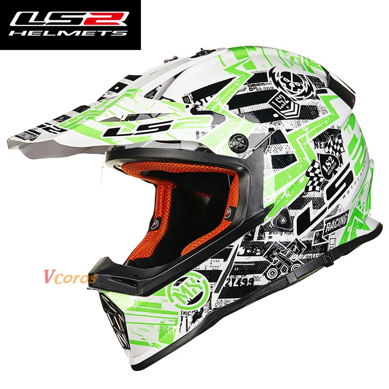 100% оригинал LS2 MX437 atv dirtbike cross moto rcycle мотоциклетный шлем для кросса внедорожный
