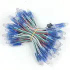 100 шт.лот 12 мм WS2811 2811 IC полноцветный пиксельный светодиодный модуль светильник вход DC5V IP68 водонепроницаемый RGB цветной цифровой светодиодный пиксельный светильник