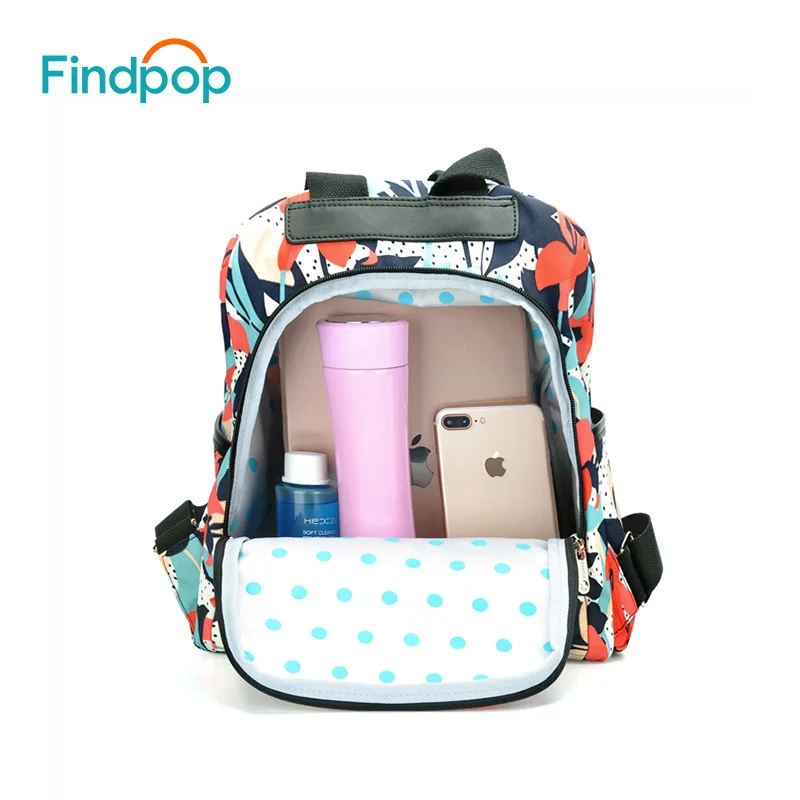 Новый рюкзак с защитой от кражи Findpop женский водонепроницаемый цветочным принтом