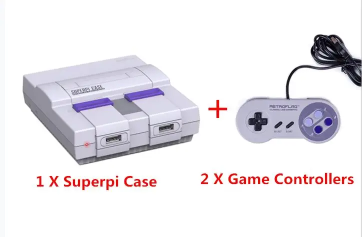 Лидер продаж игровая консоль SUPERPi чехол U для Raspberry Pi 3B 3B+ игровой чехол с 2 шт. Retroflag игровой контроллер - Цвет: Синий