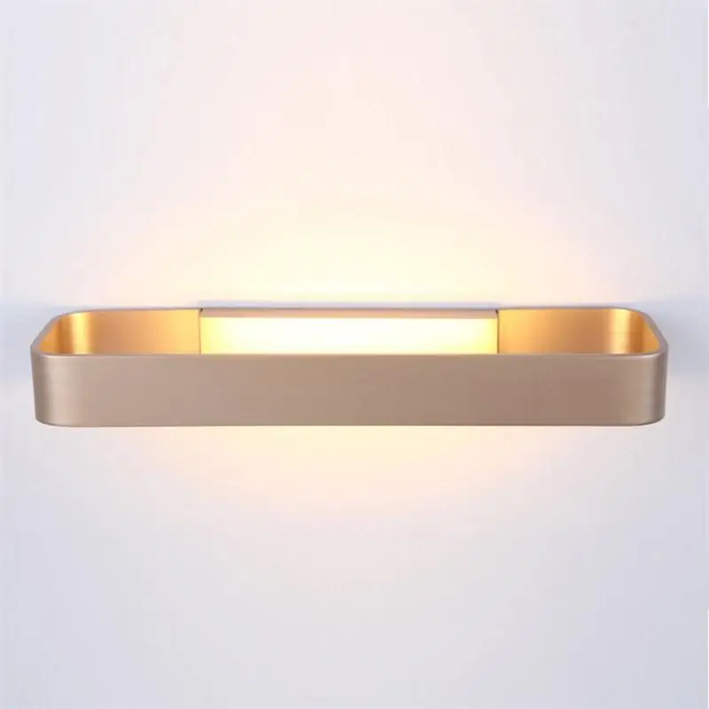 Golden Алюминиевый настенный светильник с аппликацией Murale, светильник Arandela Wandlamp, зеркальный светильник для спальни, ванной комнаты, серый, золотистый, бра, светодиодный настенный светильник - Цвет абажура: Golden