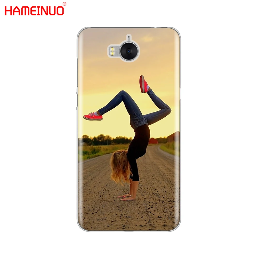 HAMEINUO гимнастический силуэт сотовый телефон чехол для huawei honor 3C 4X 4C 5C 5X 6 7 Y3 Y6 Y5 2 II Y560