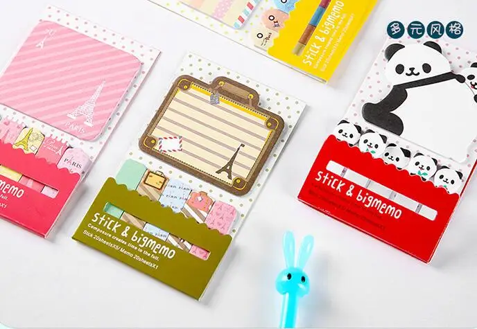 1 шт. животные панда Липкие заметки Kawaii блокнот планировщик наклейки бумажные закладки для школьных учебников канцелярские принадлежности
