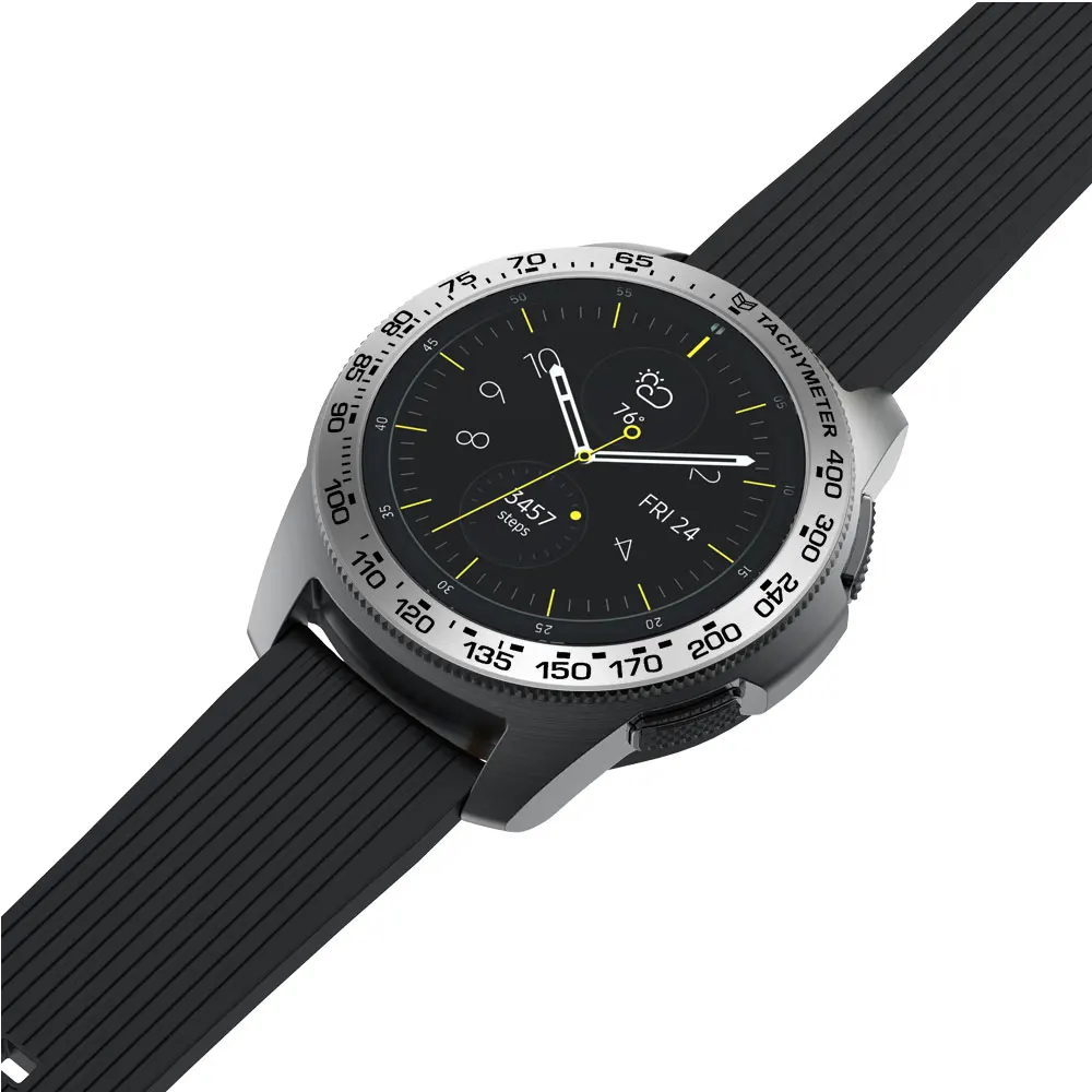 Модные часы Smart Watch Cover для samsung Galaxy Watch 42 мм 46 мм, драгоценный камень кольцо клеющаяся крышка против царапин Металл для samsung gear S3