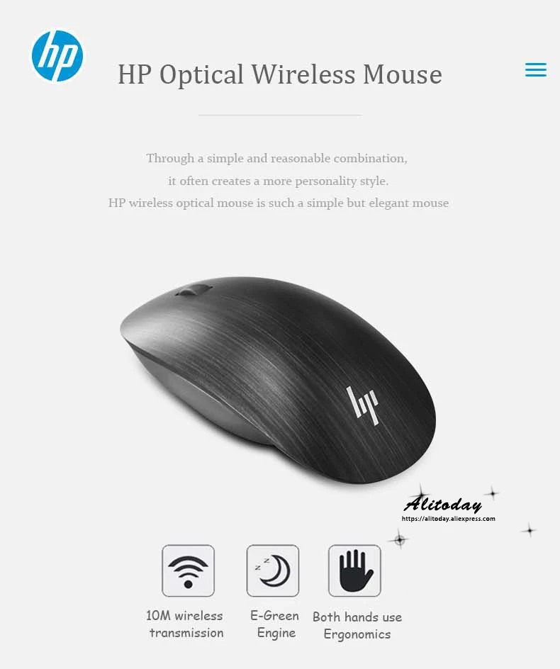 Hp SPECTRE BLUETOOTH мышь 500 тонкая портативная Bluetooth беспроводная мышь оптическая Эргономическая мышь