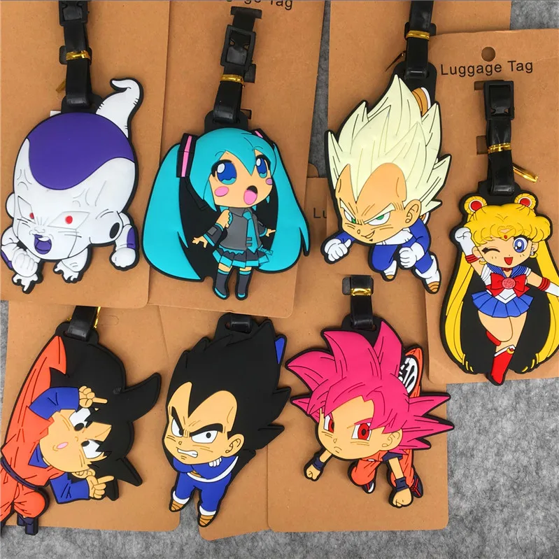 Dragon Ball Сейлор Мун Аниме аксессуары для путешествий багажная бирка на чемодан ID адрес портативный держатель тегов багажная этикетка Новинка