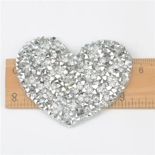 5.5cm silver 25 шт./лот, стразы для горячей фиксации, Звездный дизайн, стразы с кристаллами, нашивки для одежды, блестящие - Цвет: 5.5cm silver