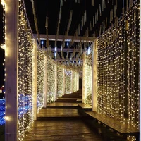 led curtain icicle string light 3x13x23x36x3m connectable christmas garland lights indooroutdoor party wedding decor lights