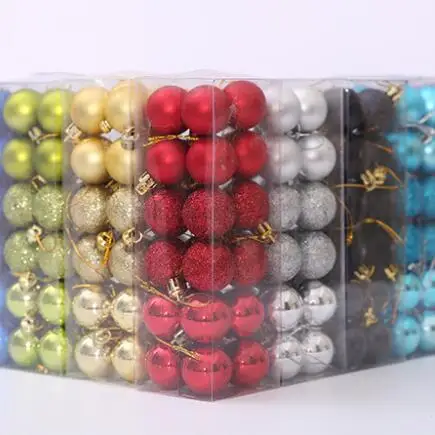24 Pcs/Set 10 Colors Glitter Christmas Baubles Ornament Ball Party Home Garden Decoration For Tree SDQ-96 |