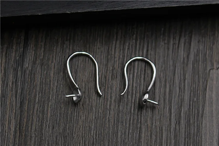 1pair Jewelry S925 Sterling Silver DIY Handmade Pearl Earrings Material Platinum Gold Empty Ear Hook Accessories | Украшения и