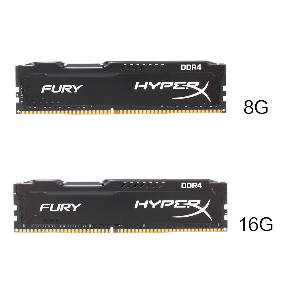 Kingston HyperX FURY 4GB 8GB 16GB DDR4 2400MHz PC RAM Память DIMM 288 pin настольная Ram Внутренняя для