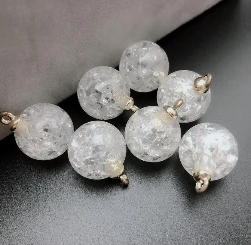 cracked white 16 мм DIY бусины для украшения дома, бусины кулон красочный Рождественский светильник для украшения деревьев аксессуары - Цвет: cracked white