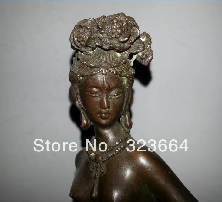 Обнаженная молодая женщина девушка женский бронзовая статуя скульптура