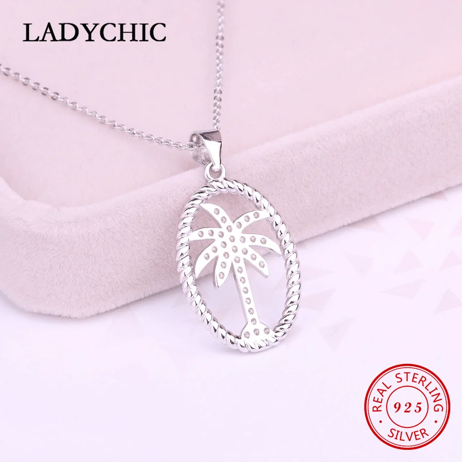Женское Ожерелье с кулоном LADYCHIC из настоящего твердого стерлингового серебра 925