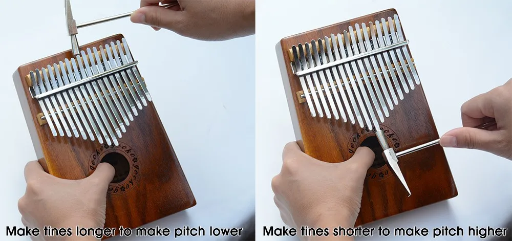 GECKO 17 ключ калимба палец пианино из красного дерева Mbira Keyborad инструмент с сумкой тюнинг молоток наклейки K17M