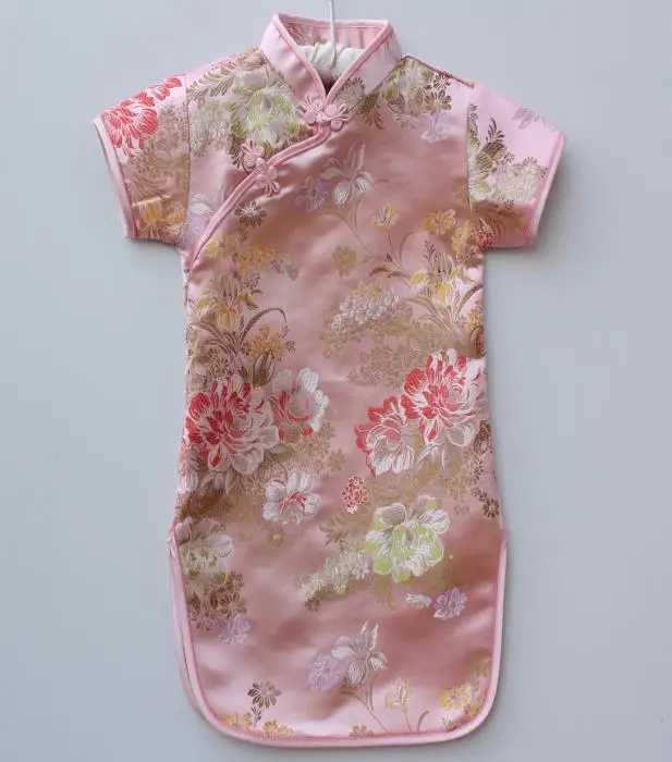 E1 Зеленый китайский платье для девочек Дети Qipao Chi-Pao Cheongsam подарок одежда Одежда для маленьких девочек одежда с цветочным рисунком год - Цвет: E1