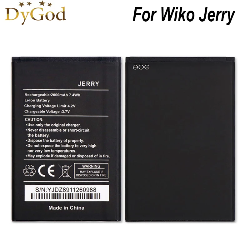 Аккумулятор DyGod для Wiko Jerry батарея 2000 мАч телефона | Мобильные телефоны и