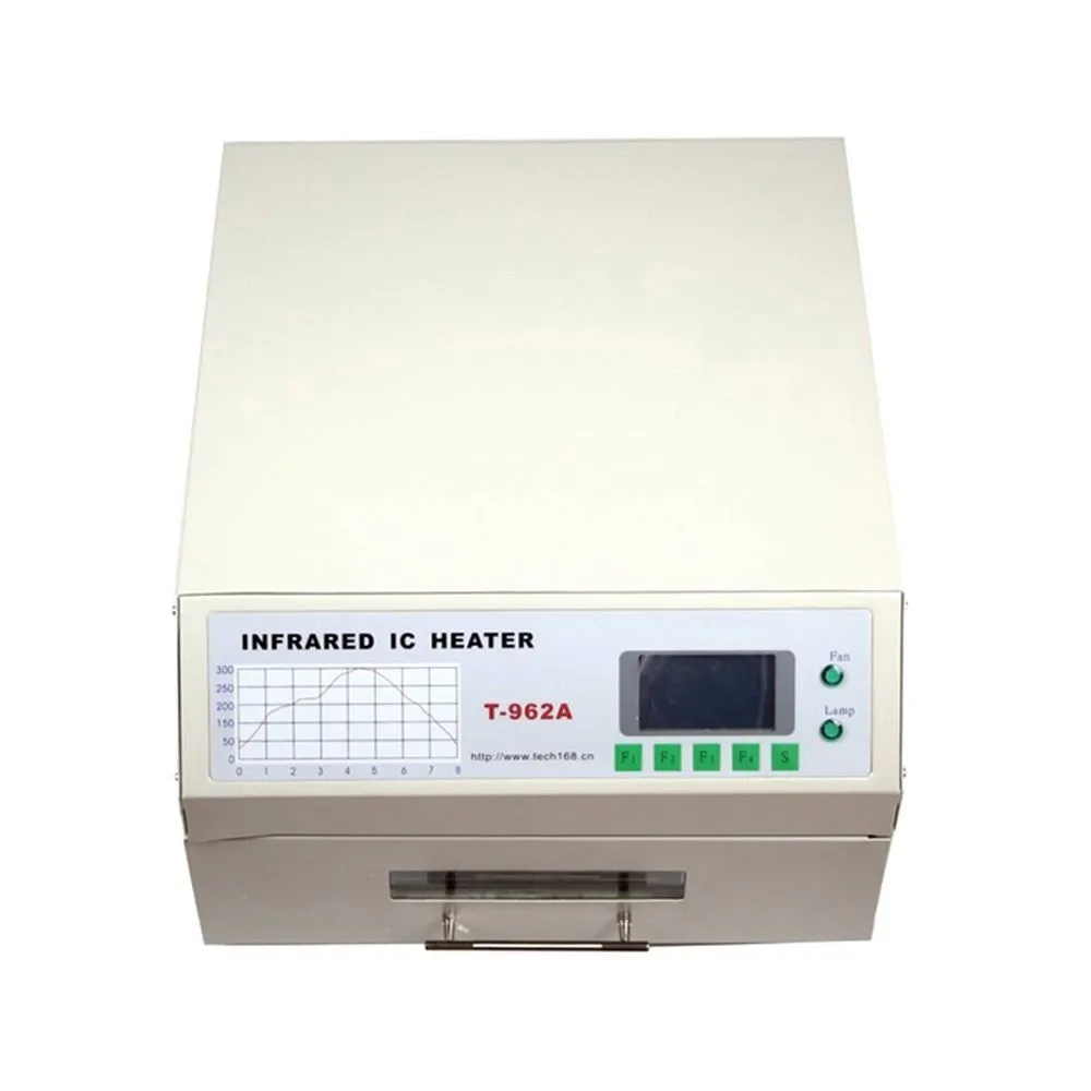 PUHUI T962A инфракрасный интеллигентая (ый) паять Reflow печь 1500 Вт 300X320mm обогреватель T-962A