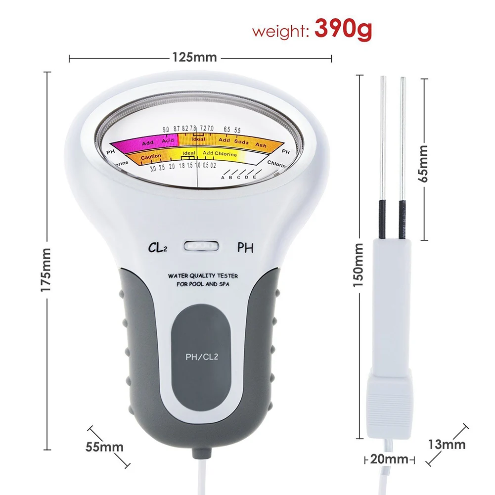 

Newly Portable Digital Monitor Ph Water Tester Meter Analysis Chlorine Swimming Pool Test Kit