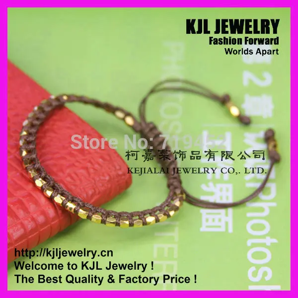 Бесплатная доставка! Модный золотой амулетный браслет 10 шт./лот из бусин в