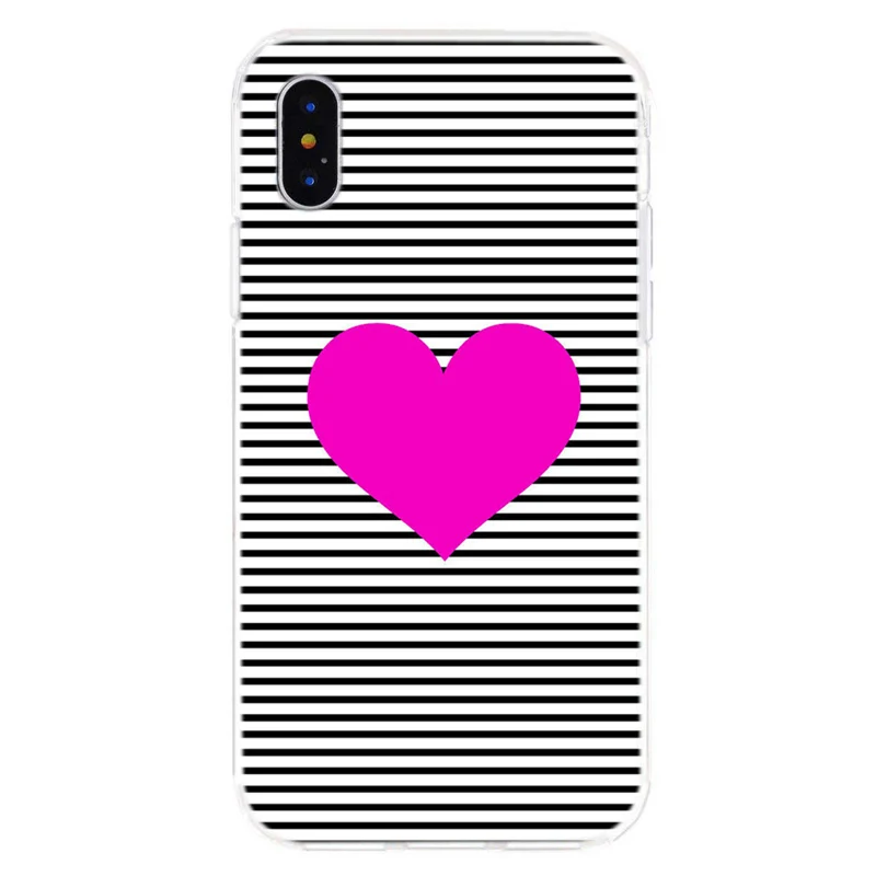 Для iPhone X XS XR Чехлы для чехлов Силиконовые ТПУ чехлы пластиковые любящее сердце TPU
