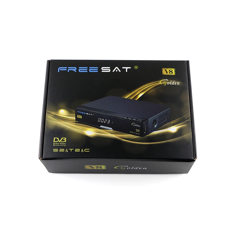 Freesat V8 Золотой Поддержка powervu Biss key CCcam DVB T2 S2 C спутниковый ТВ приемник декодер