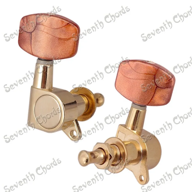 Набор 6 шт. кофейных больших квадратных кнопок колышки для настройки тюнеры