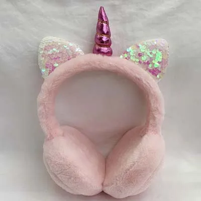Pink Детские наушники с единорогом для мобильного телефона, MP3, ПК, планшета, плюшевая гарнитура, теплые музыкальные наушники для детей, взрослых, 3,5 мм, проводные наушники - Цвет: Pink