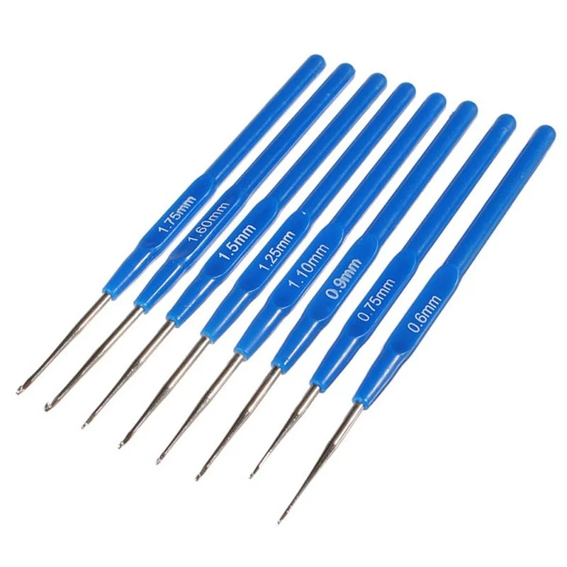 8 шт./компл. разные Искусственные пластиковые ручные вязальные спицы набор для