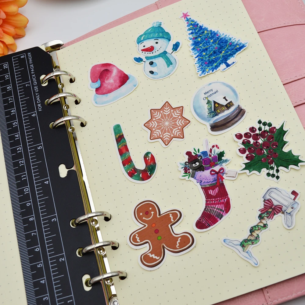 33 шт красочные рождественские наклейки Kawaii Санта Клаус/Снеговик/Рождественская елка блокнот планировщик очень тонкий/подарок на год наклейки
