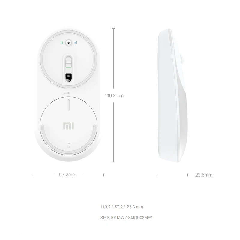 Оригинальная портативная Bluetooth мышь Xiaomi Двухрежимная 4 0 RF 2 ГГц 1200 точек/дюйм
