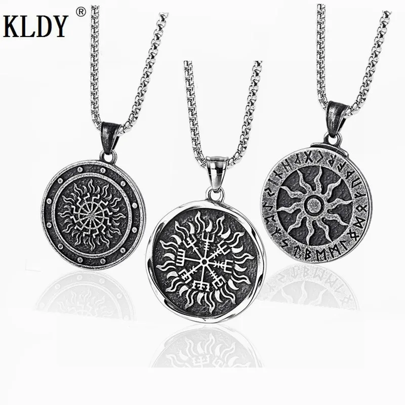 Подвески KLDY rune мужское Ожерелье Амулет Викинга кулон дружба ожерелье Готическая