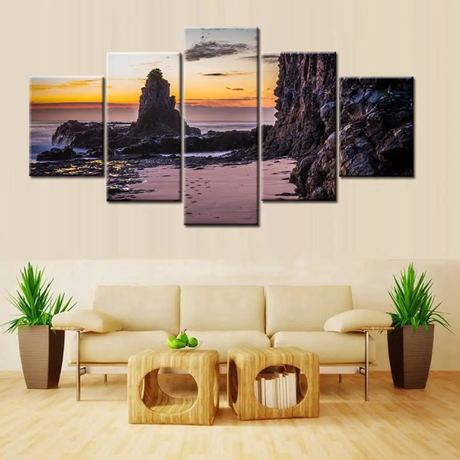 Холст с рисунком пейзажа настенное украшение для спальни изображением гор озера