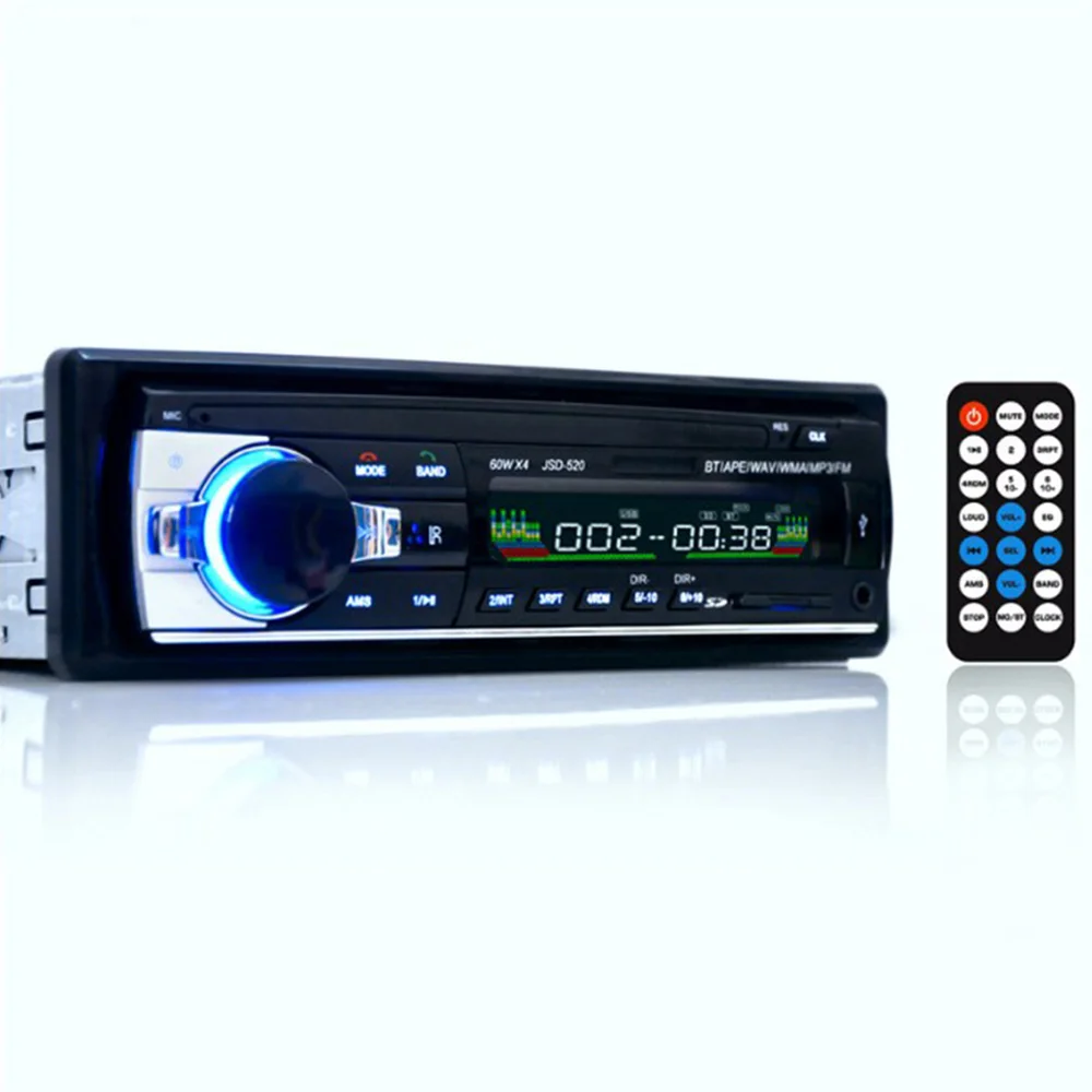 Один Din стерео Reveiver с Bluetooth аудио автомобиля FM радио mp3 плеер USB/SD/AUX беспроводной