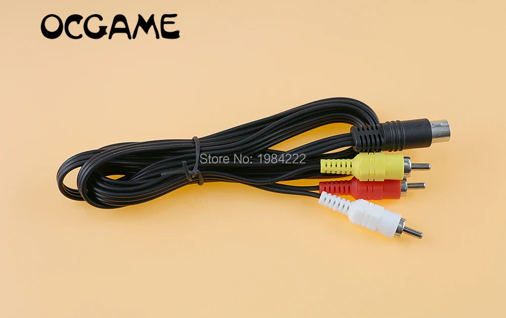 

OCGAME 1,8 м никелированные Стерео AV провода аудио видео RCA композитный кабель для консоли системы Sega Saturn 20 шт./лот