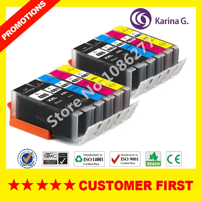 Совместимый с Canon PGI 480 CLI 481 PGI480 CLI481 картридж для PIXMA TR7540 TR8540 TS6140 TS8140 TS9140|Чернильные
