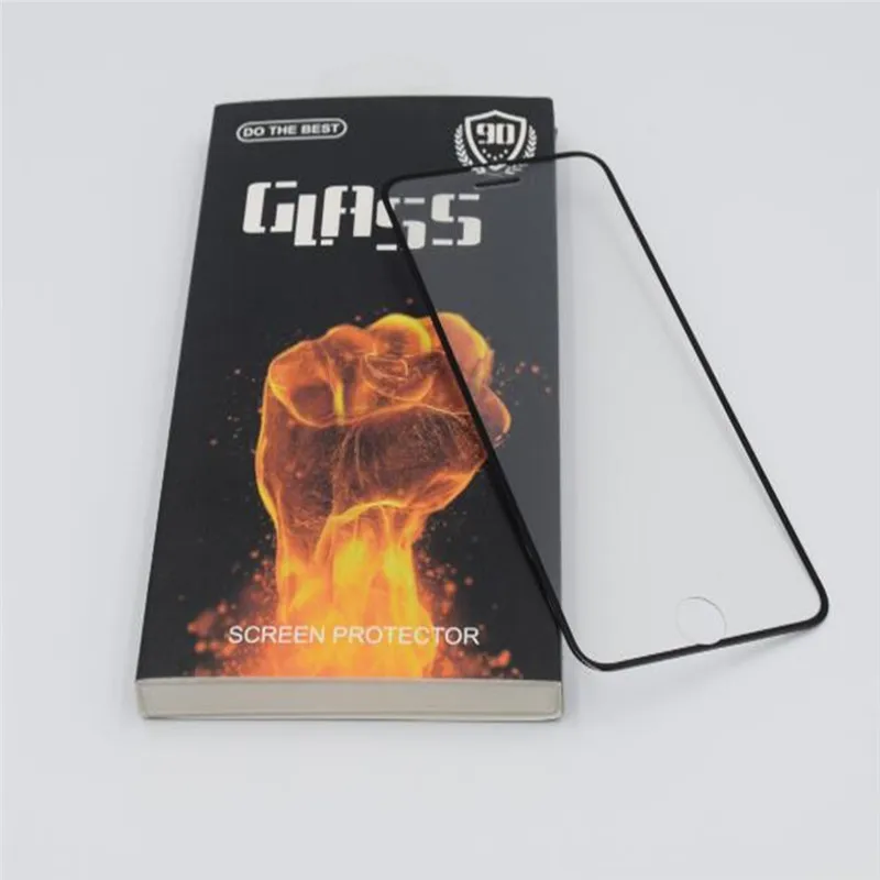2Pcs Screen Protectors for iPhone 8 plus 7 6 Tempered Glass Universal 4.7 inch 5.5 Black White Film J16D2 | Мобильные телефоны и