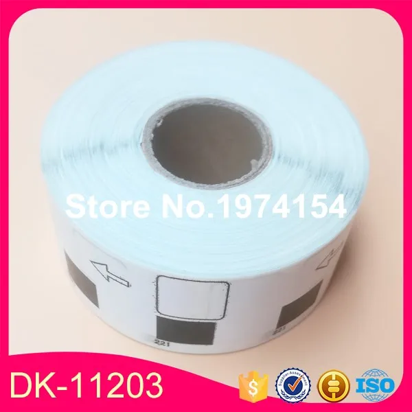 10 Refill Rolls Compatible DK-11221 Label 23mm*23mm 1000Pcs for Brother Printer QL-700/720 White Paper DK-1221 | Компьютеры и офис