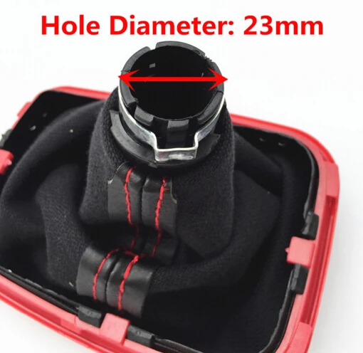 23mm 5/6 Speed Red Frame Gear Shift Knob Lever Shifter Gaiter Boot Fit For Volkswagen VW Golf 4 IV MK4 GTI Bora Jetta 1999-2000 |
