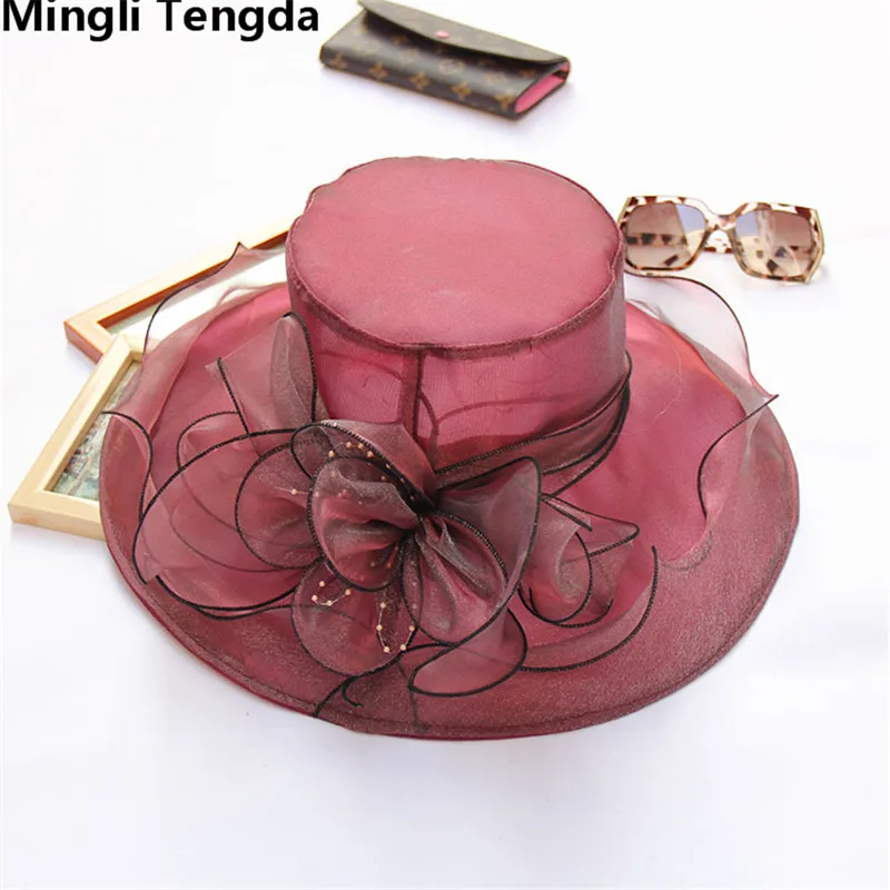 Новые Элегантные Свадебные шляпы Mingli Tengda для женщин вуалетки свадебная летняя