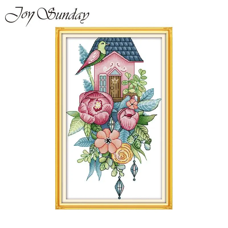 Joy Suanday Набор для вышивки крестом собаки Аида Ткань животный узор Птицы 14CT 11CT нить DMC ручная работа домашняя вышивка наборы
