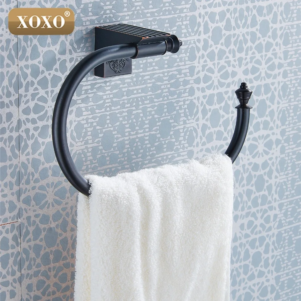 Кольцо для полотенец из твердой латуни меди античная бронза аксессуары ванной