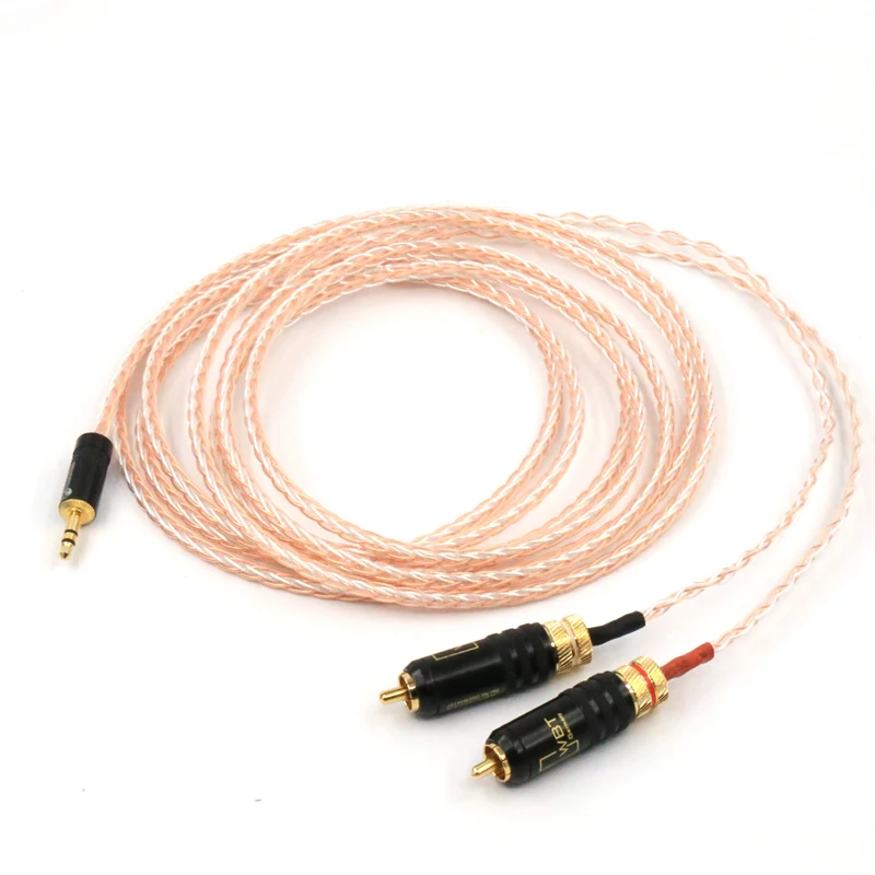 Аудиокабель Hi end с 2 rca на 3 5 мм Fi 1 аудио и видеокабеля OFC из чистой меди|audio cable rca|rca to