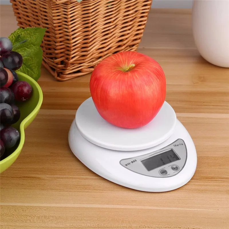 

5kg 5000g/1g Digital Scale Kitchen Food Diet Postal Scale Electronic Weight Scales Balance Weighting Tool LED Electronic WH-B05