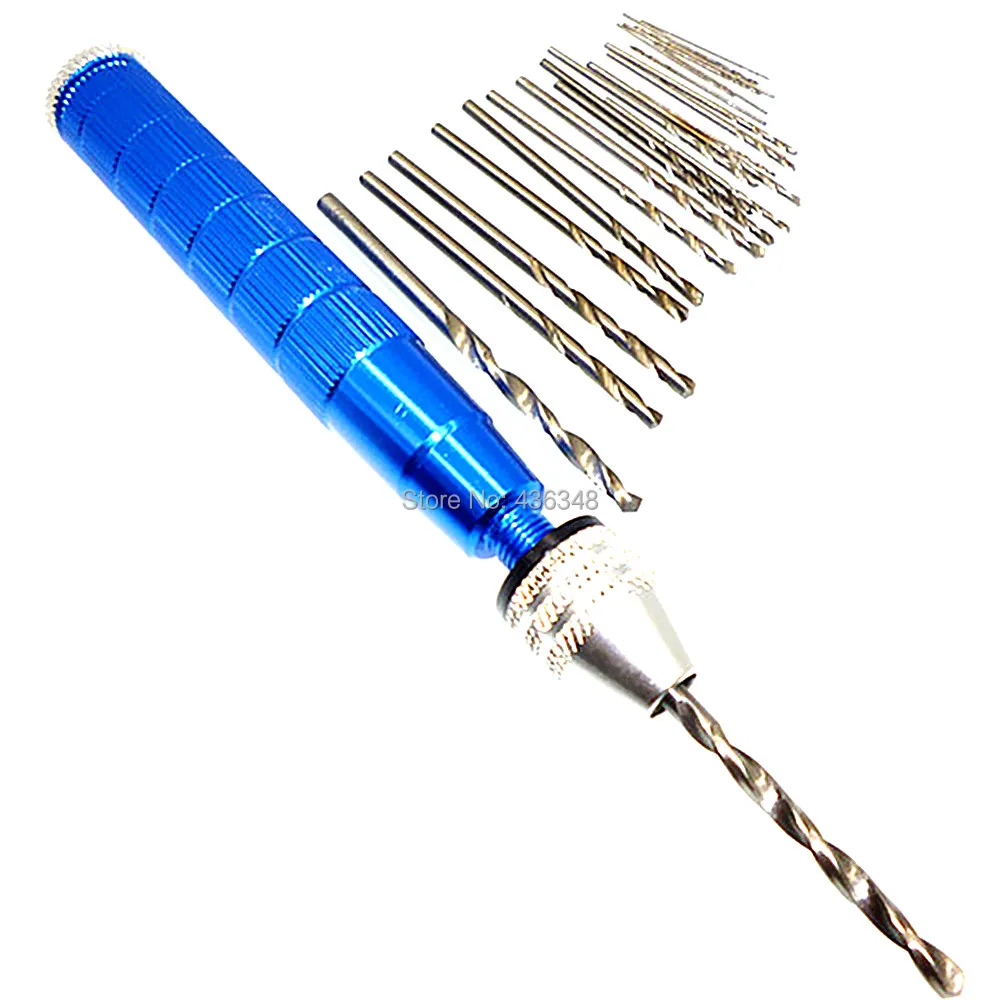 25 шт. микро сверло твист мини прецизионные сверла Hss + ручной сверлильный патрон