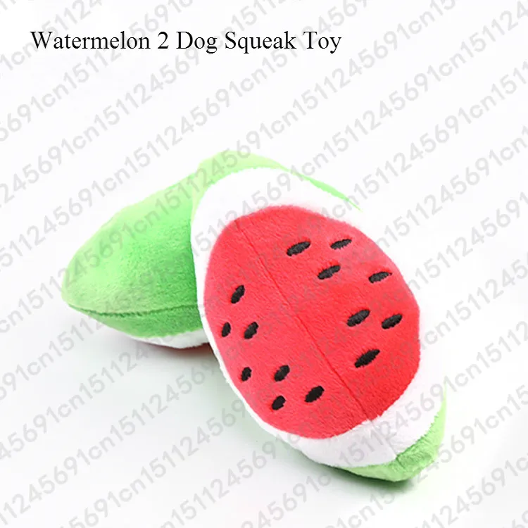 Watermelon 2 1 шт. Радужная кость фрукты овощи курица барабан пищалка игрушка для Плюшевая собачка красный перец редиска утка звучащая кошка жевательные игрушки для питомцев - Цвет: Watermelon 2